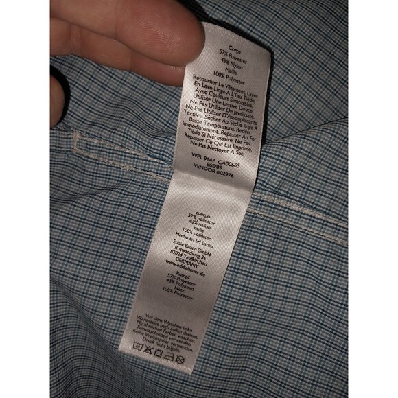 Eddie Bauer Men's XL Blue Plaid Short Sleeve Button Up Shirt - Picture 7 of 8